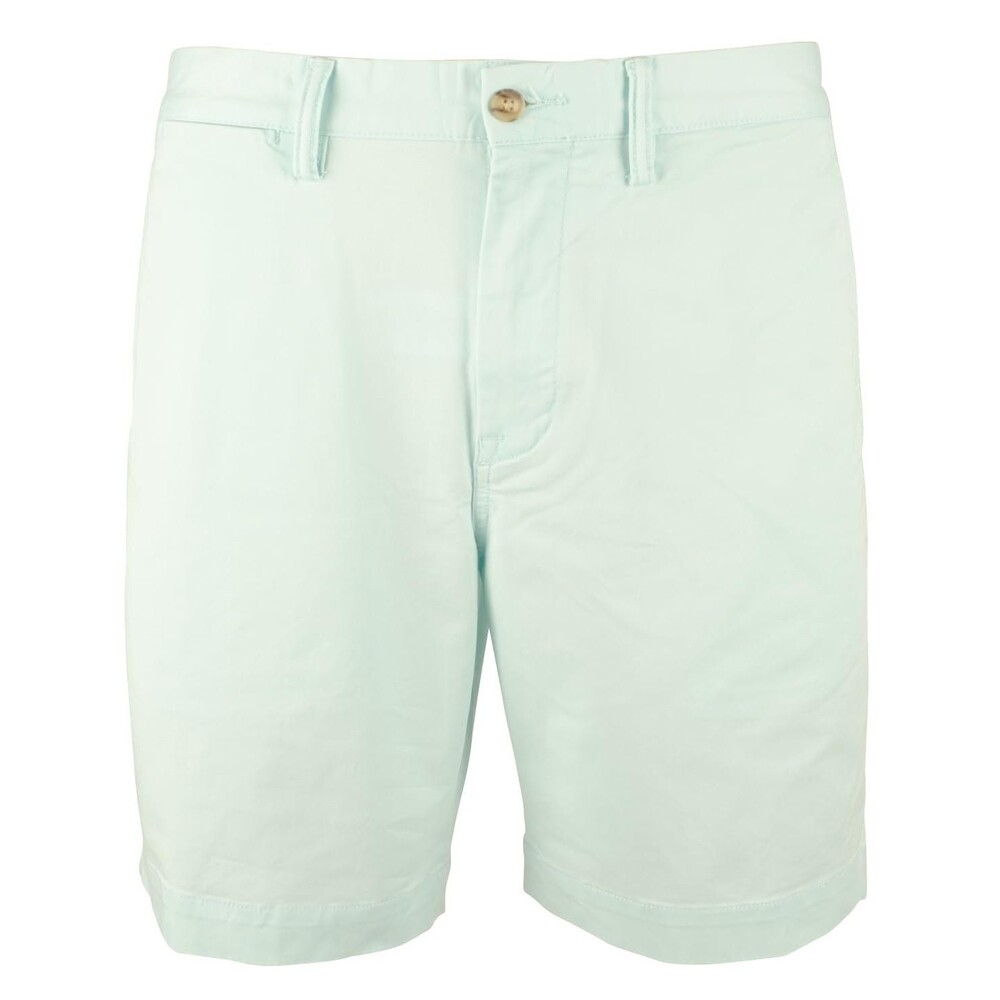 POLO RALPH LAUREN Men's Classic Fit Stretch 9" Flat Front Shorts Soft Aqua 38